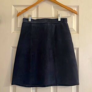 Vintage Midnight Blue Suede Skirt